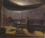 Thomas Fearnley Moonlight in Amalfi (mk22) Sweden oil painting artist